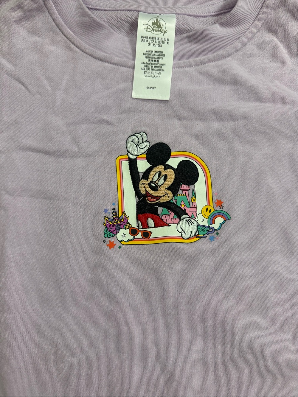 Walt Disney Worls ‘Play in the Park’ Mickey Mouse Embroidered Crewneck - Picture 2 of 7